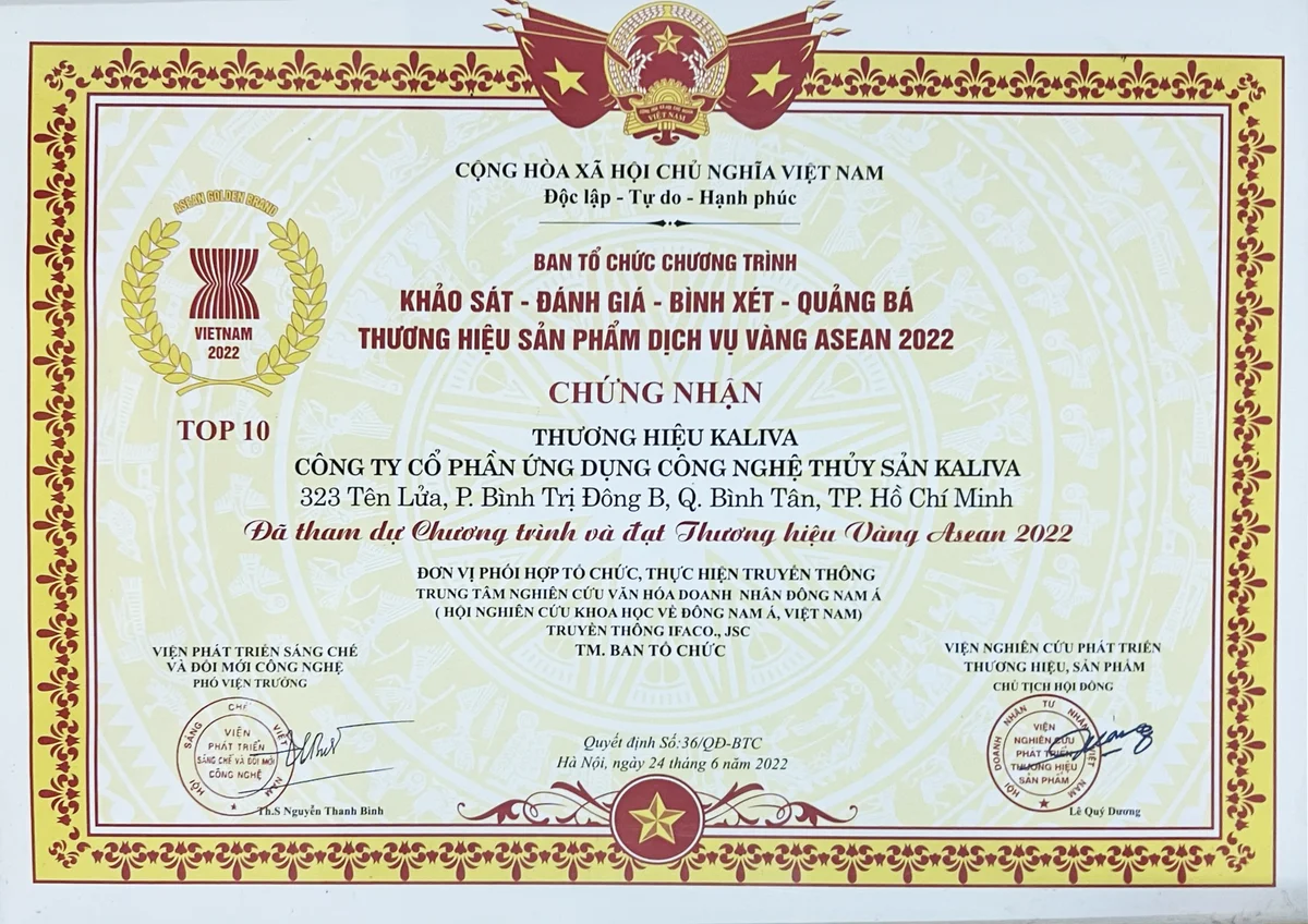 Chứng Nhận ASEAN 2022